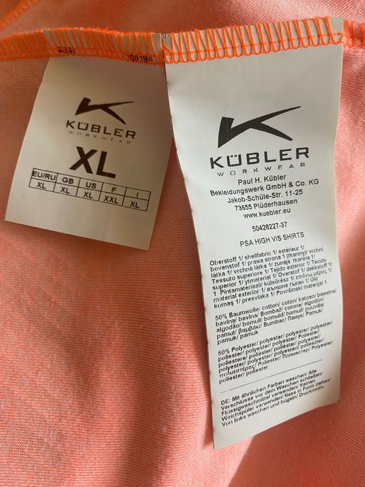 Велика робоча футболка Kübler Workwear поло XL