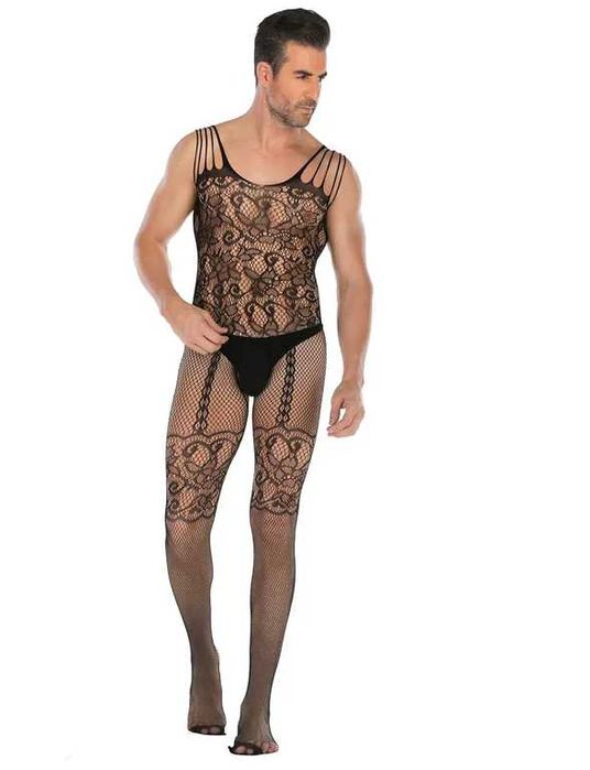 MĘSKA seksowna bielizna erotyczna bodystocking komplet