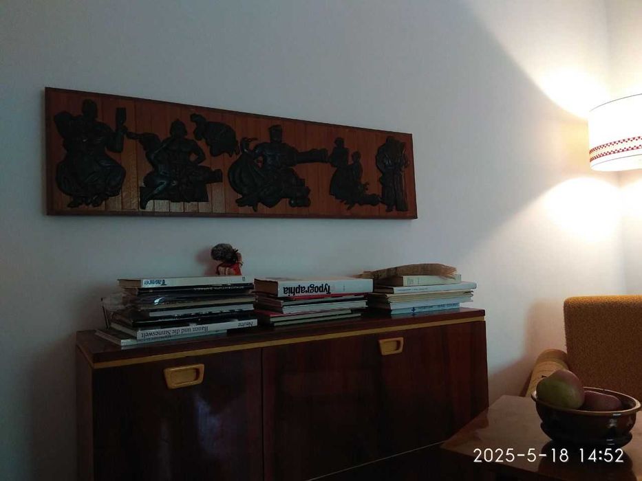 винтаж ретро панно чеканка металл на дереве