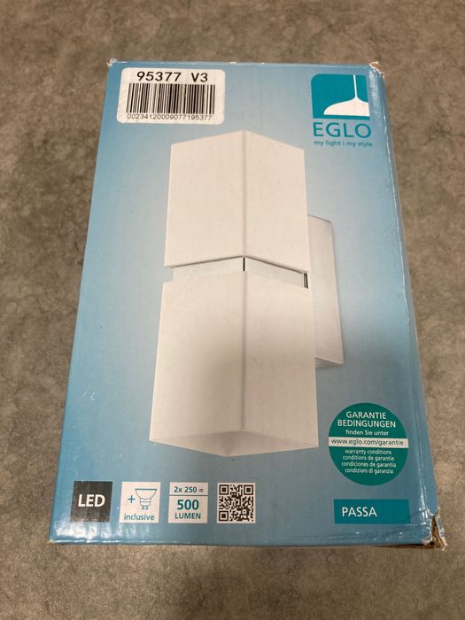 New Eglo LED Wall Lamp with Bulbs Included