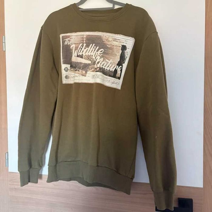 Bluza House Brand khaki z nadrukiem – rozmiar L