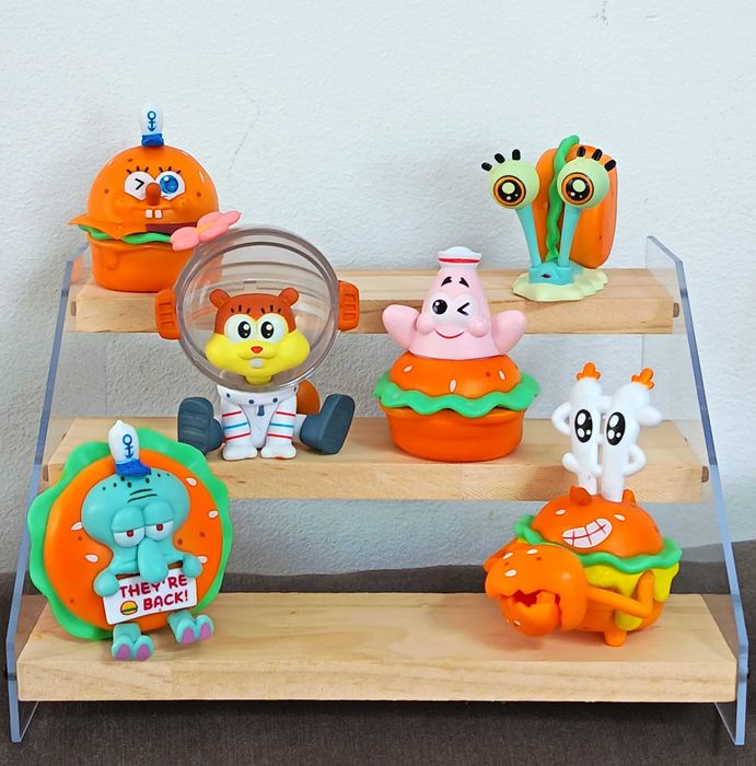 Figuras de hambúrguer do Bob Esponja (6 peças)