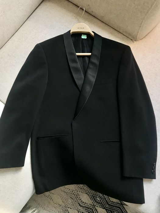 Czarna marynarka smokingowa 8 o’clock Woolmark 50