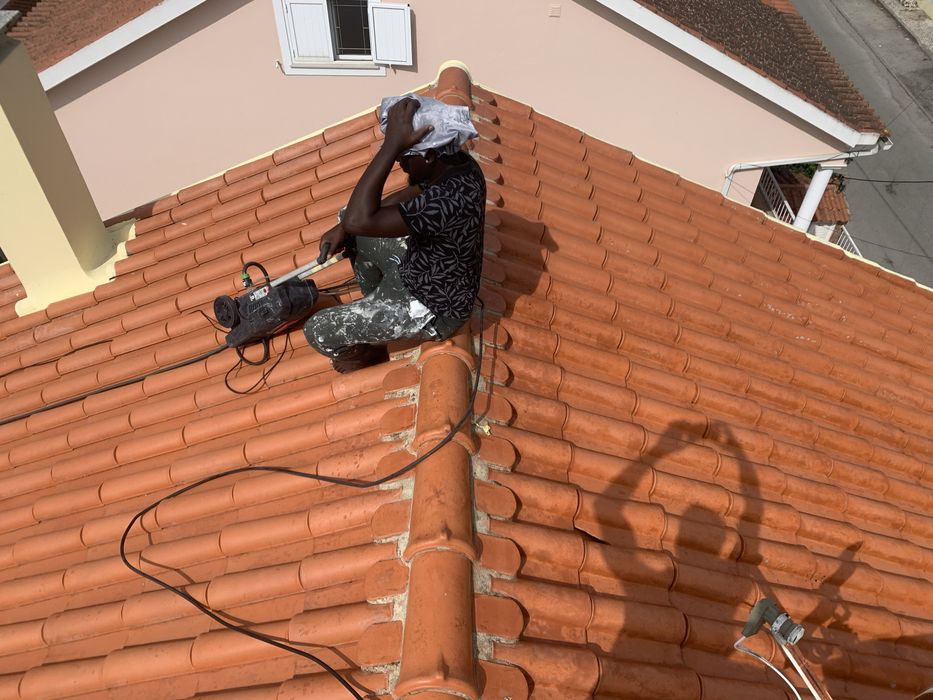 Pintura exterior  e interior lavagem de telhas/Reparação