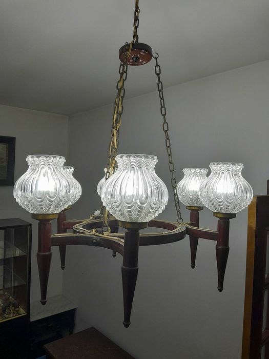 Candeeiro  rustico 6 globos