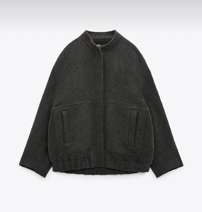 Бомбер шерстяний Zara manteco