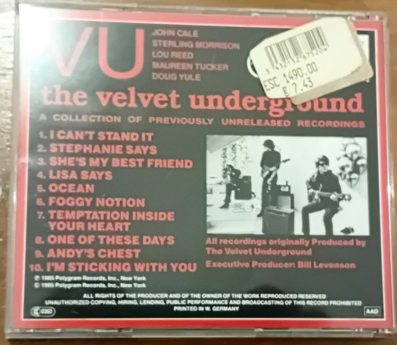CDs: Velvet Underground e Lou Reed
