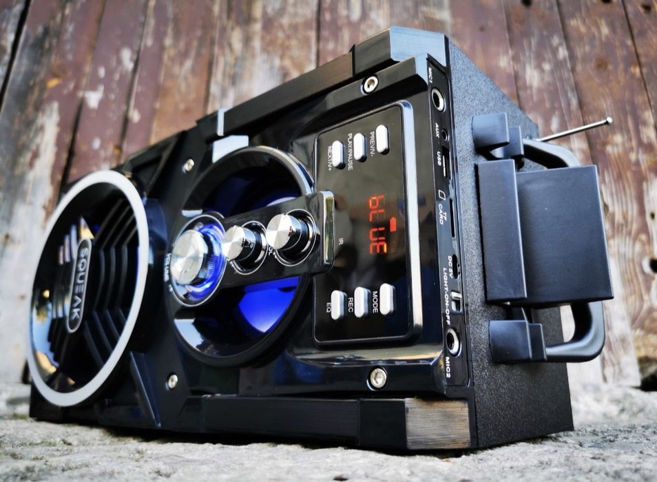 Kolumna nagłośnienie radio karaoke akumulator mikrofon