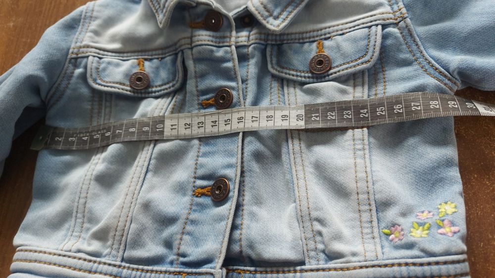 Katana kurtka dzinsowa jeans rozm.74 ręcznie malowana