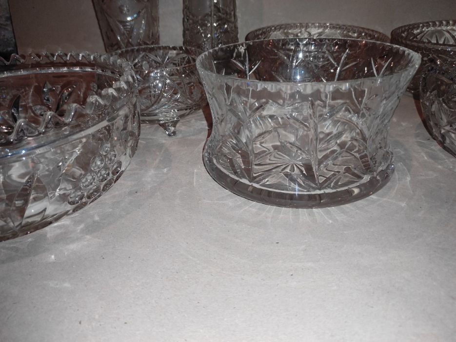 Zestaw KRYSZTAŁÓW - 8 sztuk - PRL !