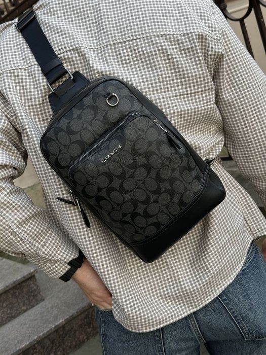 Чоловіча сумка Coach Gotham Pack In Signature Canvas (Арт: 77236)