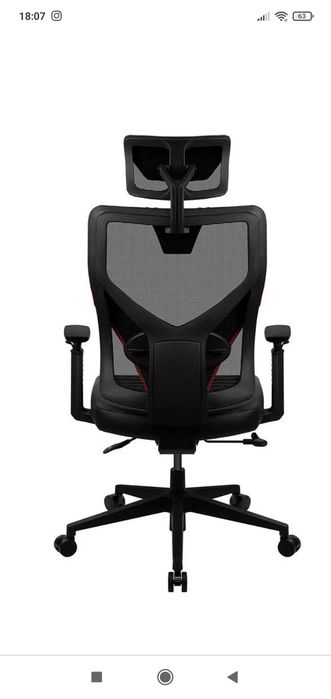 Cadeira de gaming preta e vermelha Thunder X3 Yama1