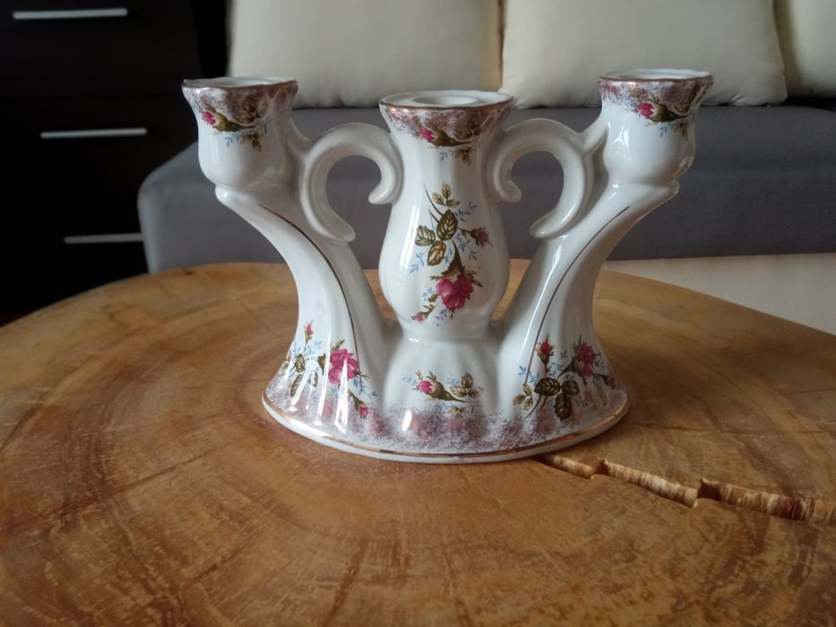 Świecznik, porcelana Chodzież
