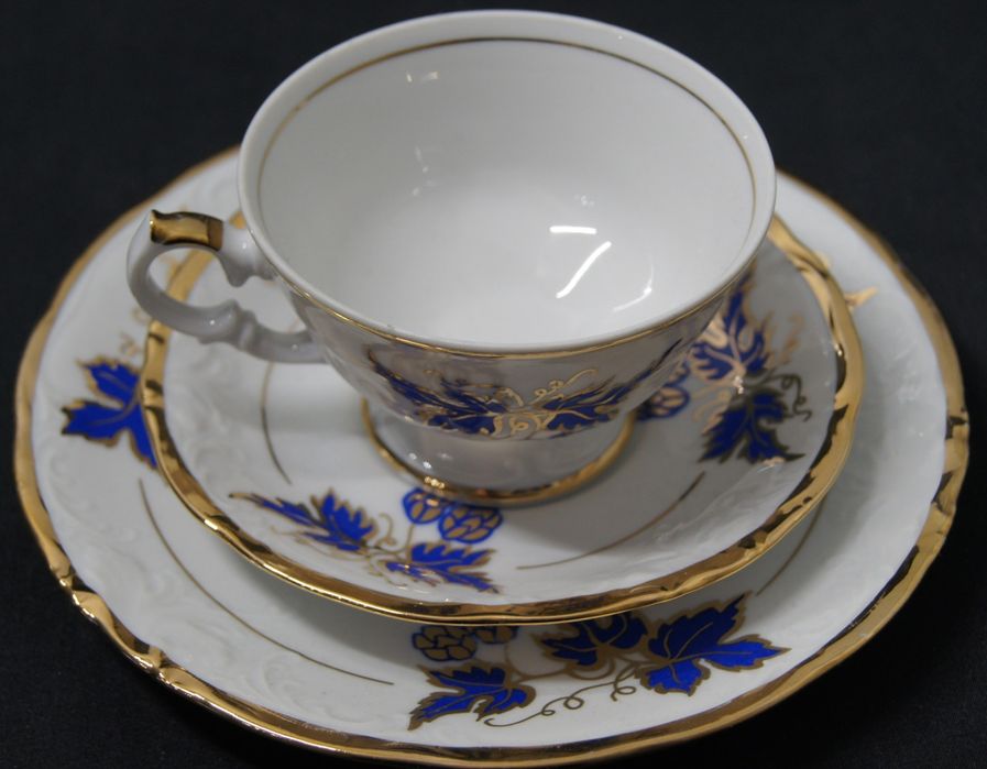 Trio Stara Porcelana filiżanka Chodzież
