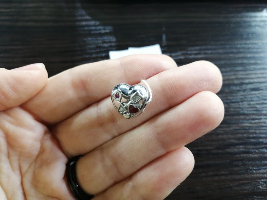 Срібний шарм Серце 925проба