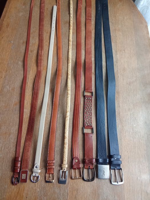 Шкіряні ремені пояси шкіра Італія лот