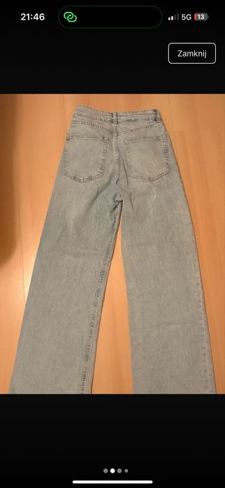 Jasne jeansy szerokie baggy