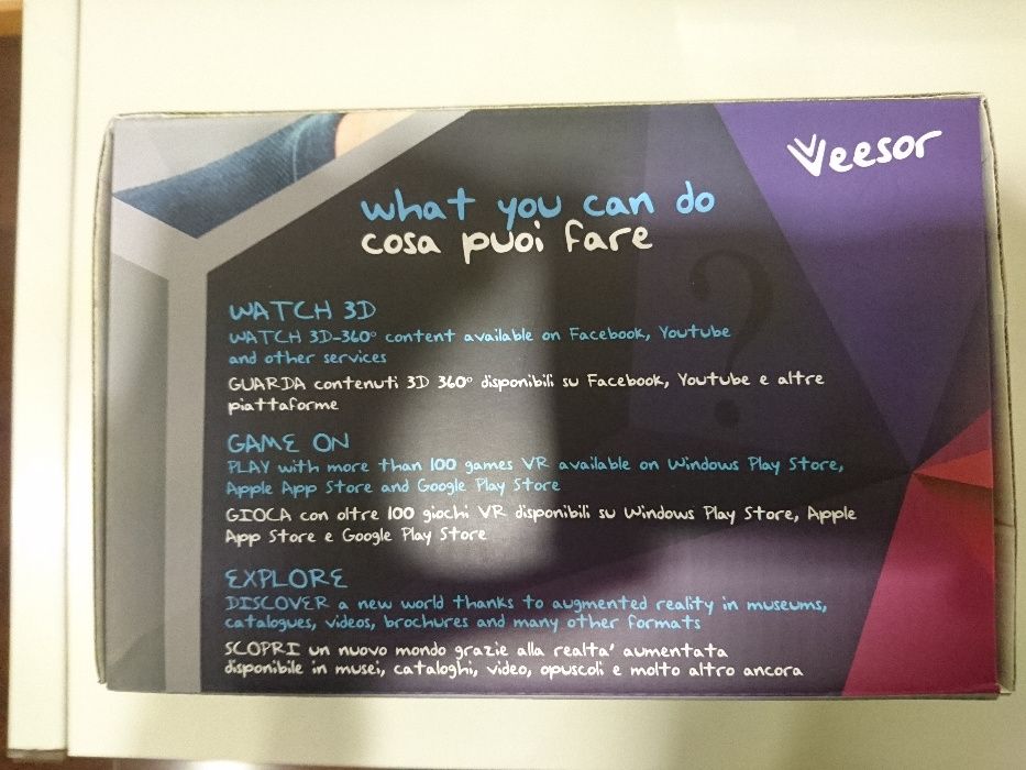 Oculos Realidade Virtual Veesor Sycell-caixa selada