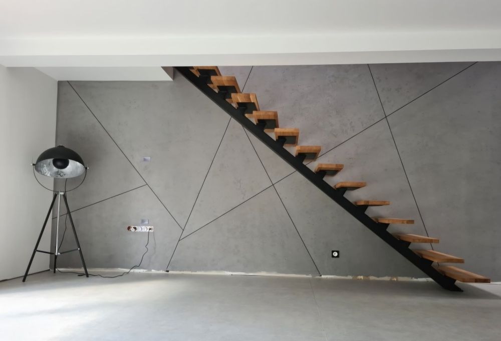 Schody metalowe, stalowe, loft, nowoczesne, dąb, Jesion