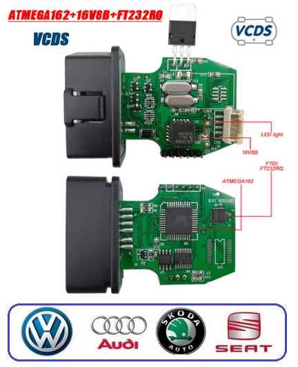 Автосканер VCDS+ Вася Диагност PRO 19.6 RU/22.3 2022 VAG COM ELM327 ...