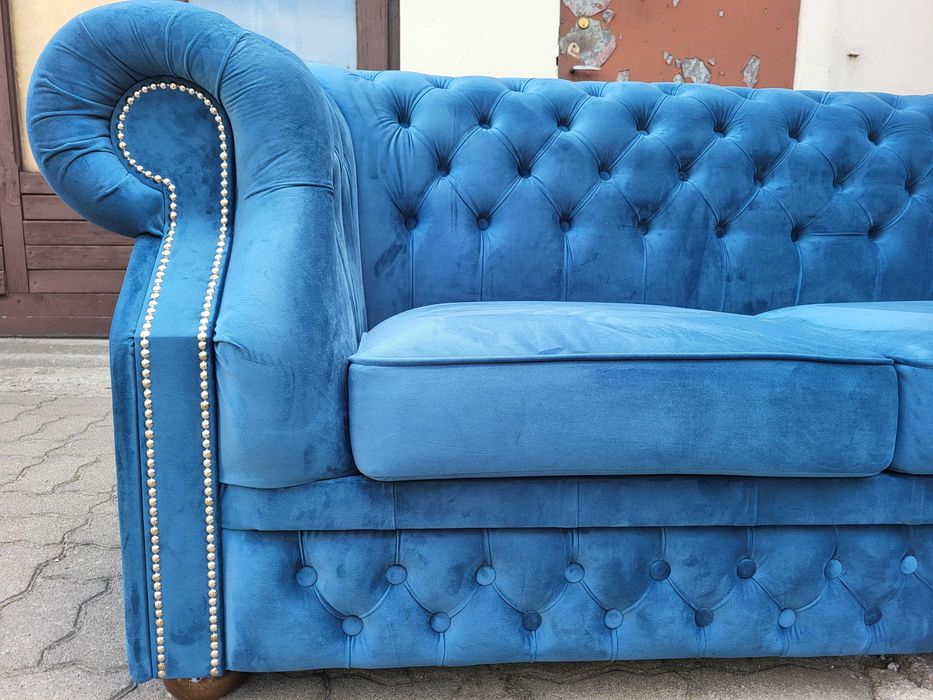 Chesterfield Windsor narożnik tkanina easy clean