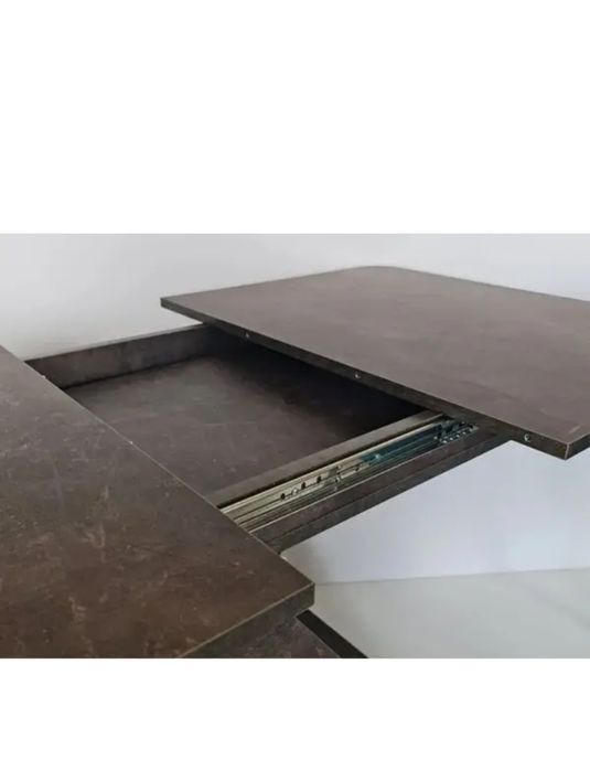 Обідній прямокутний стіл розкладний Dark A 120-160х80 см ательє темний