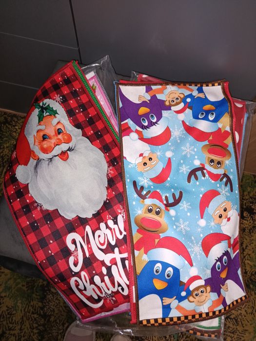 Кухонное новогоднее полотенце размер 25*50