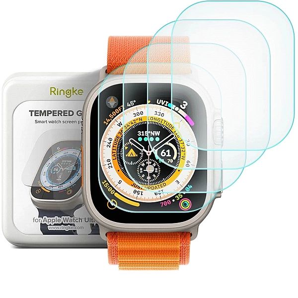 Szkło hartowane Ringke ID FC Glass 4-pack na Apple Watch Ultra 1 / 2 (
