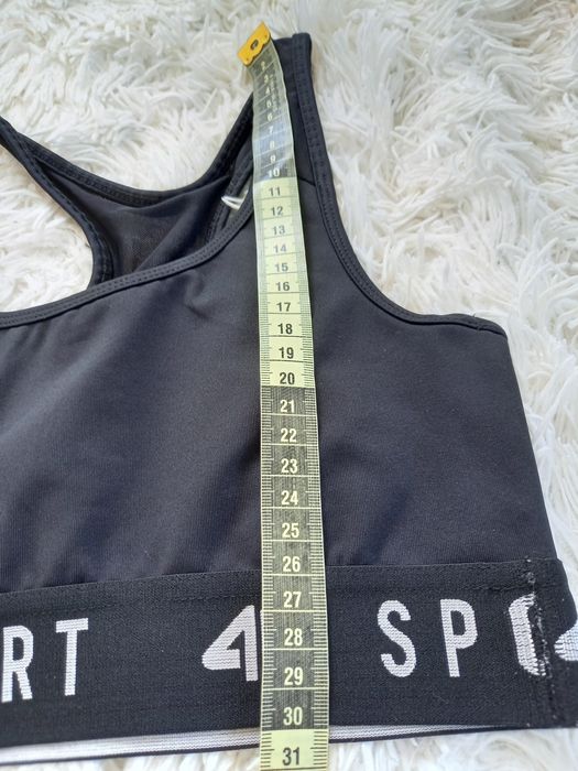 Biustonosz sportowy czarny 4F rozmiar xs