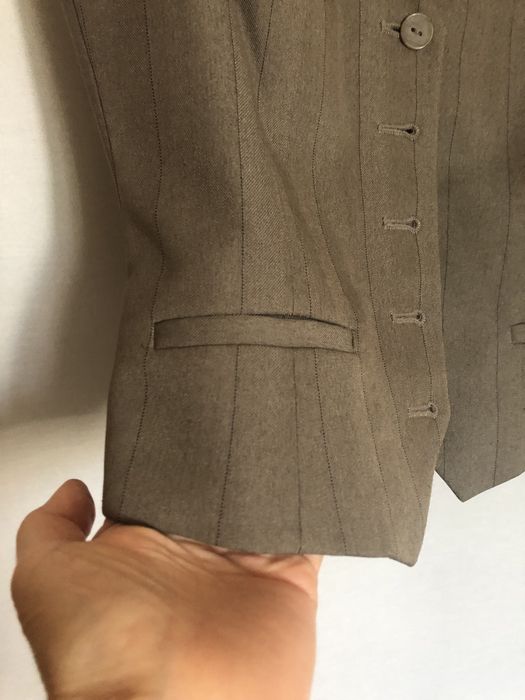 Kamizelka beżowa w prążki Hennes dla H&M rozm 34