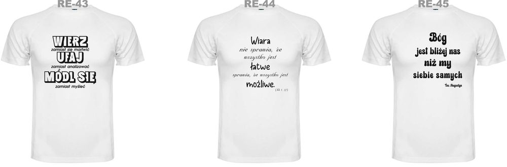 Religijna koszulka Bóg Jezus Wiara t-shirt rozm. M, L, XL lub 2XL
