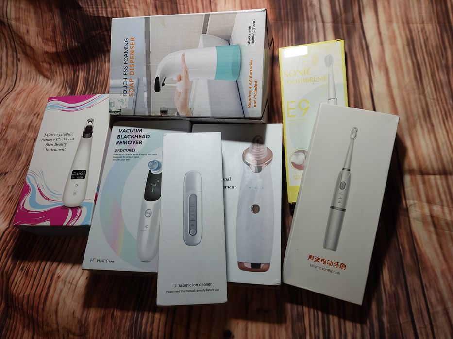 Ультразвуковий скрабер, очищувач шкіри, дозатор для рідкого мила