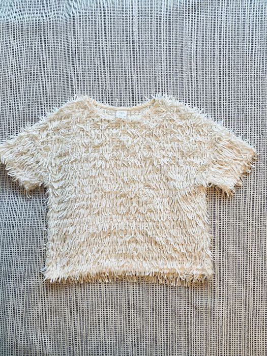T-shirt z frędzelkami ZARA