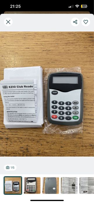 Leitor cartões Multibanco bancários Gemalto Ezio Club - Novo