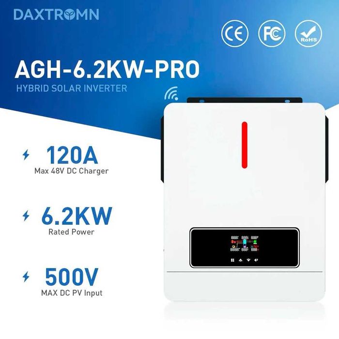 Інвертор гібридний Daxtromn  В НАЯВНОСТІ 6.2kW/48В+BMS (6.2KW)