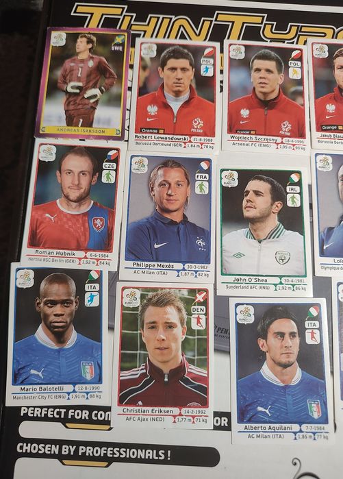 35x naklejki Panini UEFA EURO 2012  Lewandowski