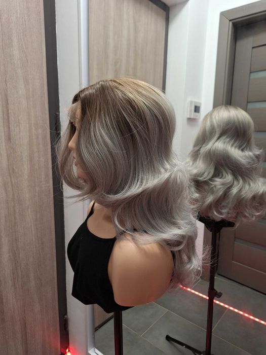 Peruka lace ombre blond platynowy