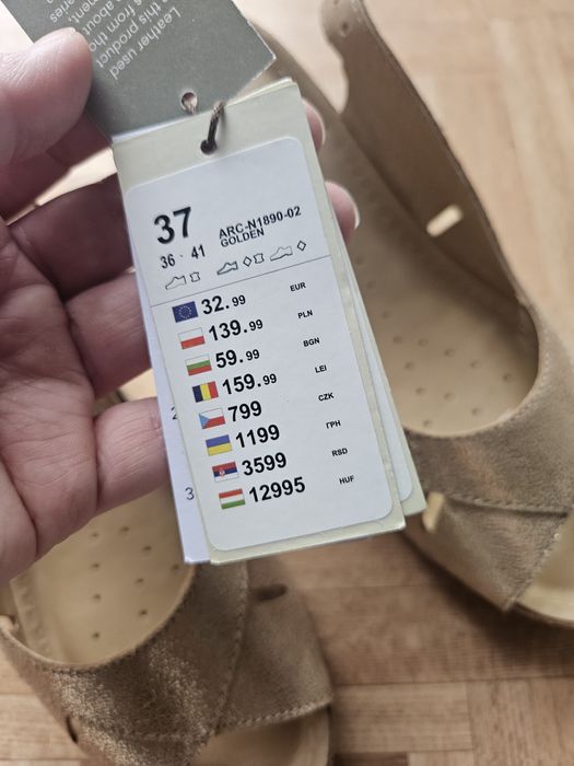 Sandały damskie lasocki 37, nowe