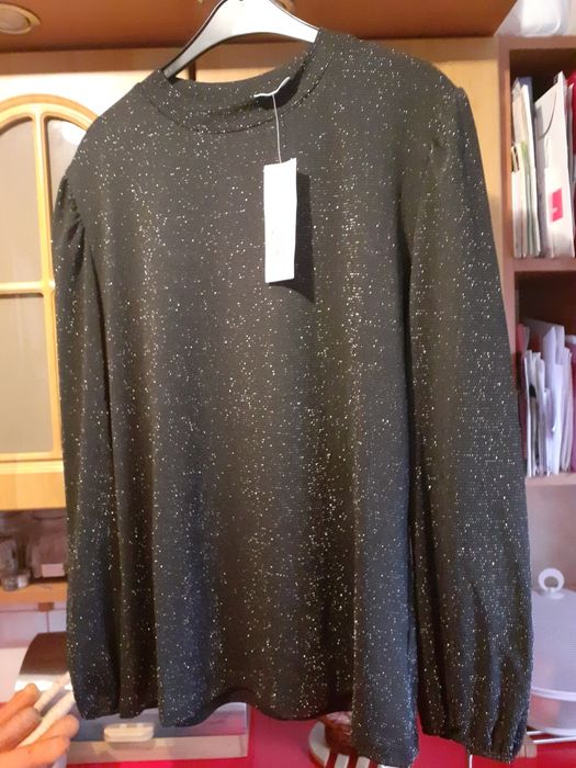 Bluzka wizytowa świąteczną czarna