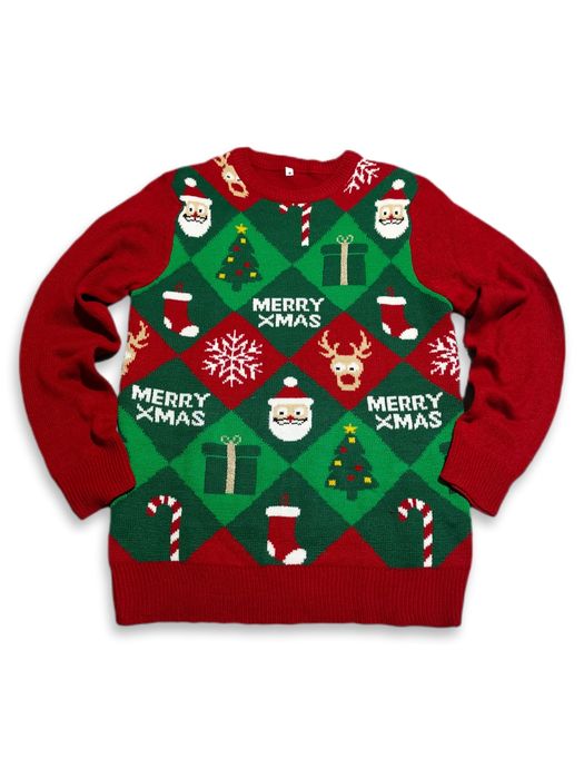 Sweter świąteczny w renifery damski męski unisex zima Boże Narodzenie