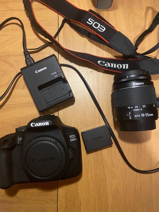Canon EOS 2000D + Lente 18–55mm – Kit Completo