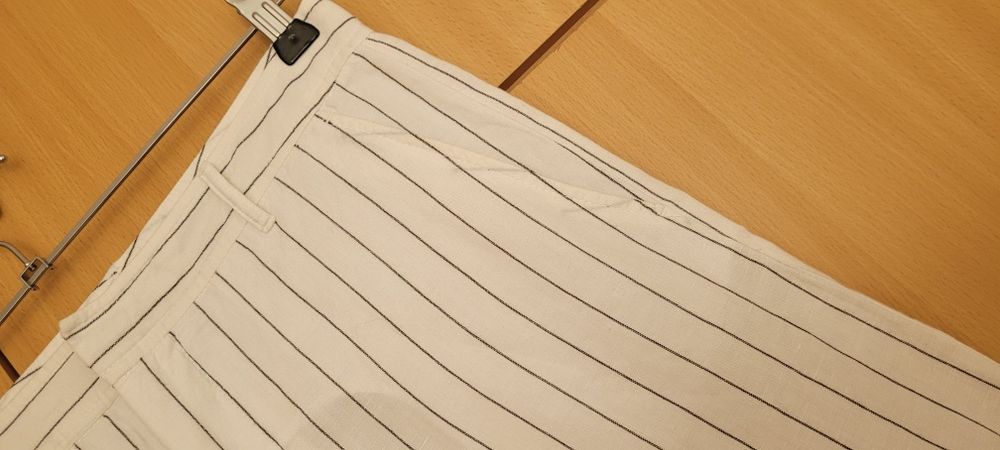 Białe, bawełniane szerokie spodnie In Wear