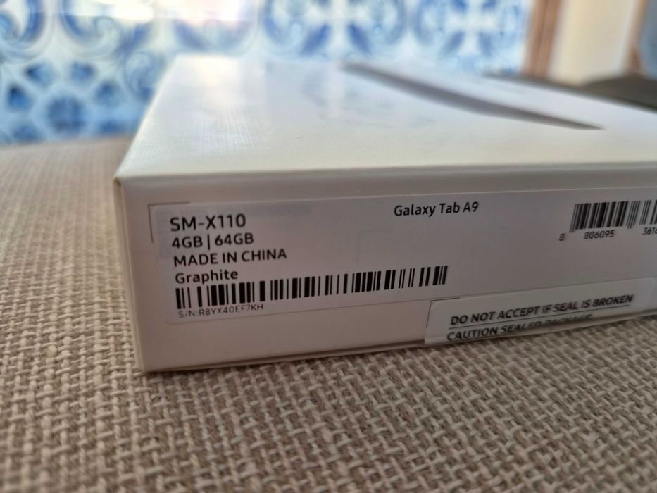 Samsung Galaxy Tab A9 64GB Impecável + Caixa, Capa e Acessórios