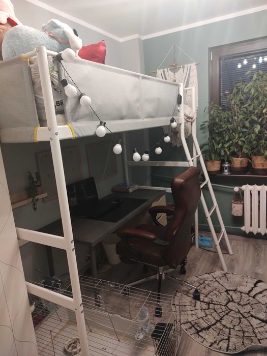 Łóżko piętrowe Ikea białe wygodne