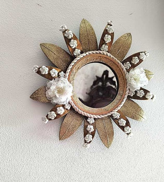 espelho de parede decorativo, trabalho artesanal - Novo sem etiqueta
