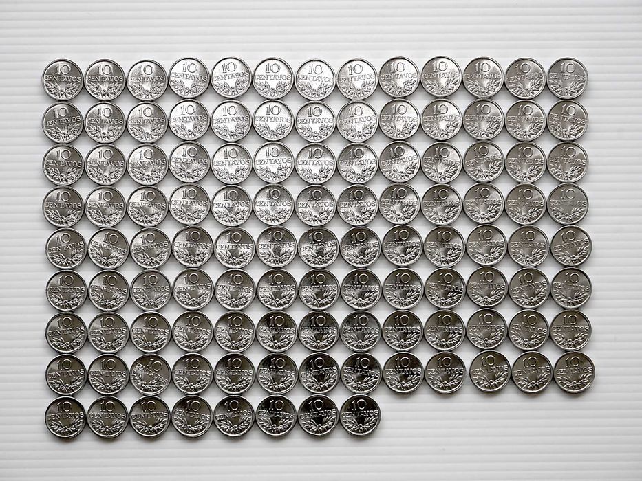 Lote de 112 Moedas 10 Centavos 1974
