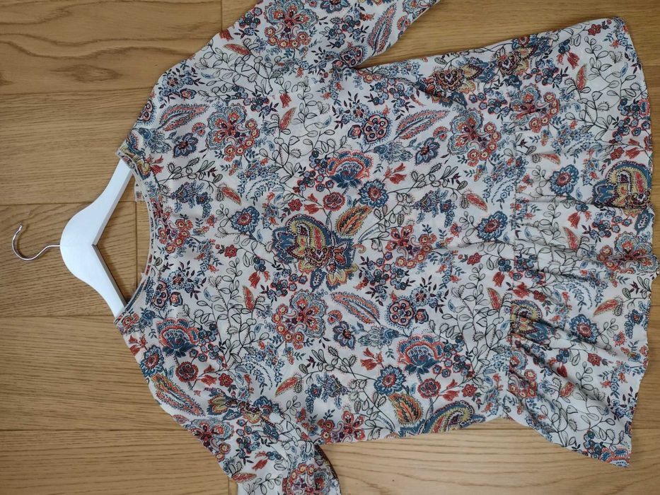 Bluzka w kwiaty Zara Basic, rozm. L, śliczna!