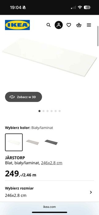 Biały blat z IKEA
