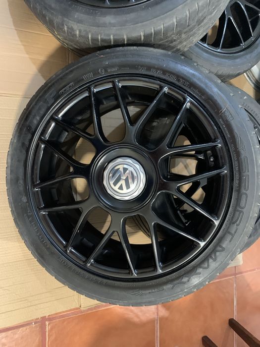 Jantes originais BBS 5x112 em 17 com pneus (Aplicadas em Golf GTI)