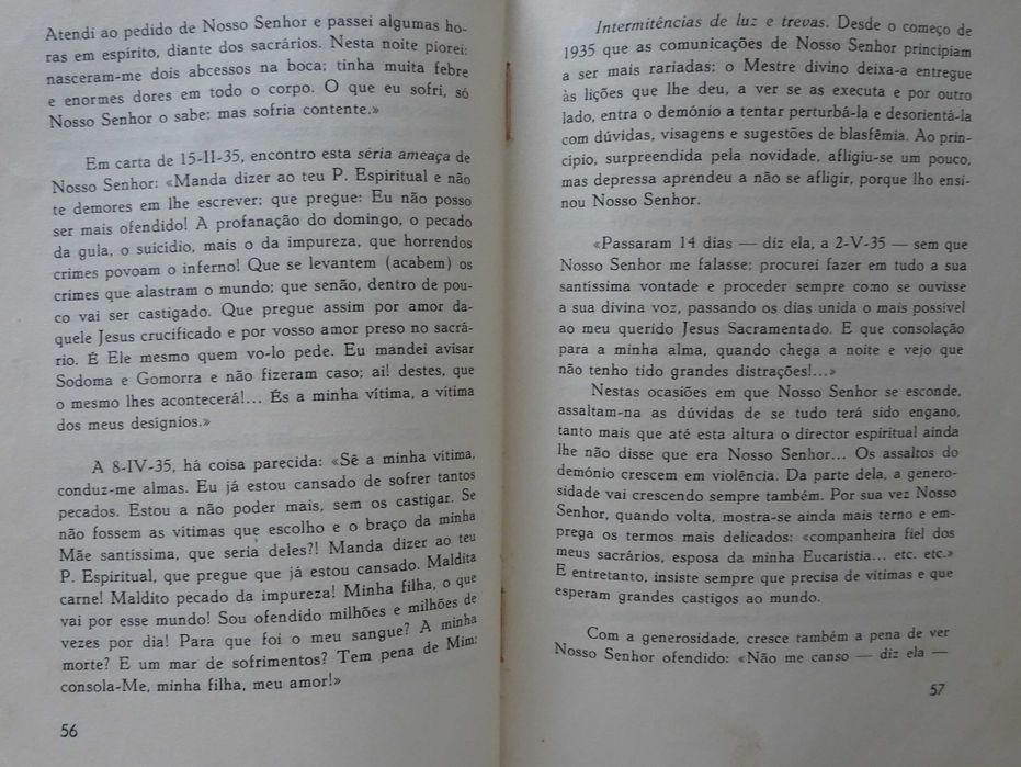 Alexandrina Maria da Costa - A Doentinha de Balasar (Uma Vitima da Eucaristia) - 1º Edição 1958